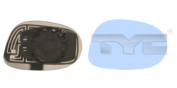 Стекло наружного зеркала TYC 309-0100-1