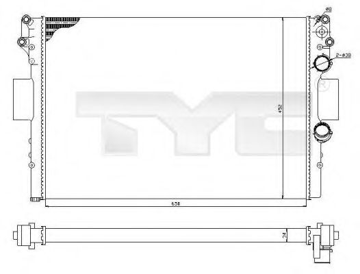 Радиатор охлаждения двигателя TYC 715-0001-R