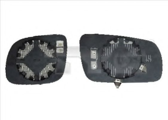 Стекло наружного зеркала TYC 332-0015-1