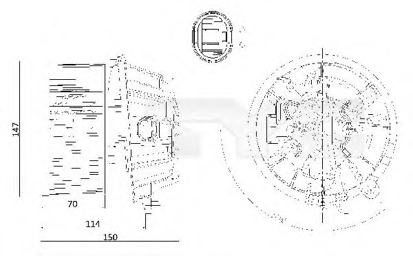 Вентилятор салона TYC 505-0001