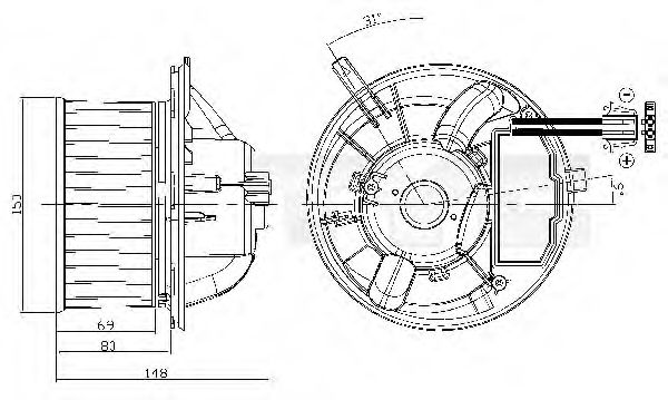 Вентилятор салона TYC 537-0005