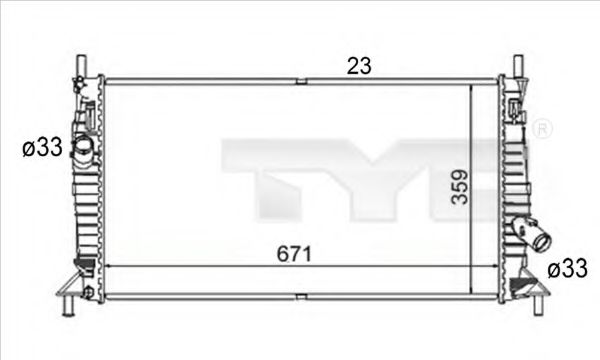 Радиатор охлаждения двигателя TYC 710-0056-R