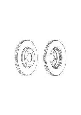 Тормозной диск FERODO DDF2262C