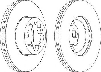 Тормозной диск FERODO DDF1555C