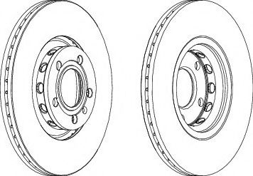 Тормозной диск FERODO DDF1706C