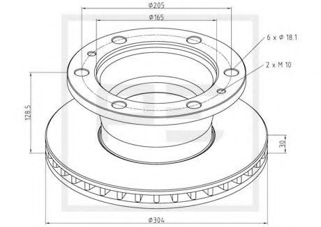 Тормозной диск PE Automotive 026.651-10A