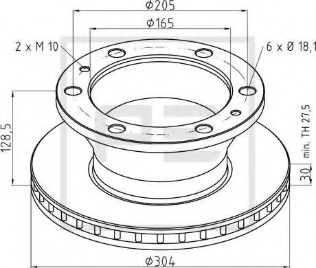 Тормозной диск PE Automotive 026.677-10A