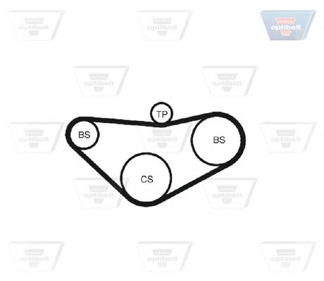 Ремень ГРМ OPTIBELT ZRK 1152