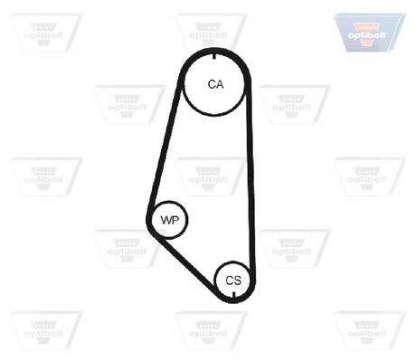 Ремень ГРМ OPTIBELT ZRK 1278