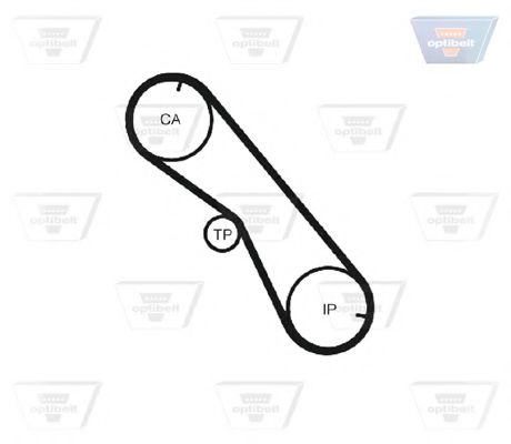 Ремень ГРМ OPTIBELT ZRK 1580