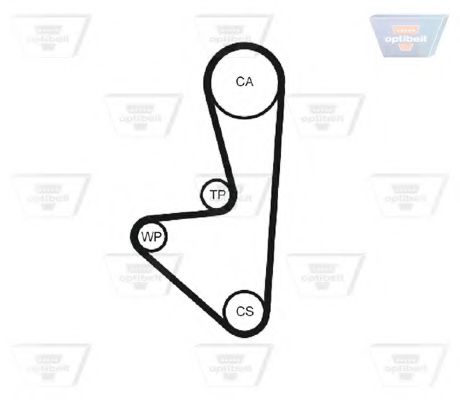 Ремень ГРМ OPTIBELT ZRK 1795