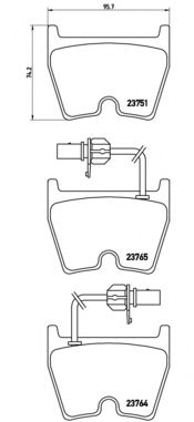 Комплект высокоэффективных тормозных колодок BREMBO 07.B314.01