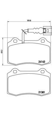 Комплект высокоэффективных тормозных колодок BREMBO 07.B314.03