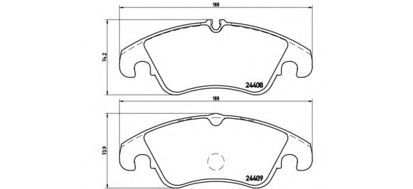 Комплект высокоэффективных тормозных колодок BREMBO 07.B314.05