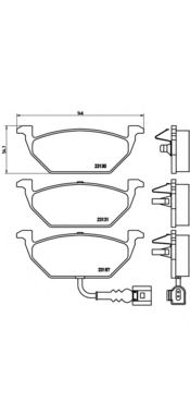 Комплект высокоэффективных тормозных колодок BREMBO 07.B314.53