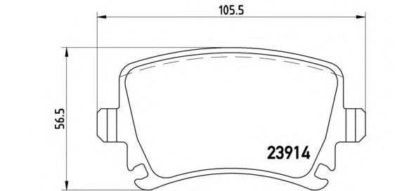 Комплект высокоэффективных тормозных колодок BREMBO 07.B315.22