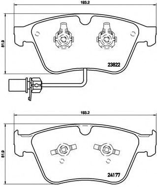 Тормозные колодки BREMBO P 05 003
