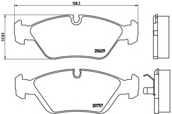 Тормозные колодки BREMBO P 06 008