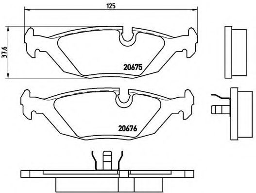 Тормозные колодки BREMBO P 06 009