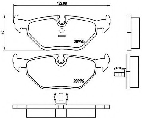 Тормозные колодки BREMBO P 06 011