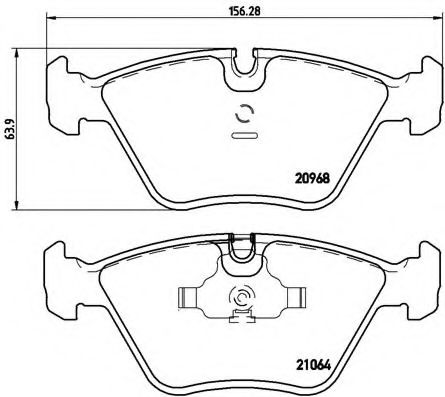 Тормозные колодки BREMBO P 06 012