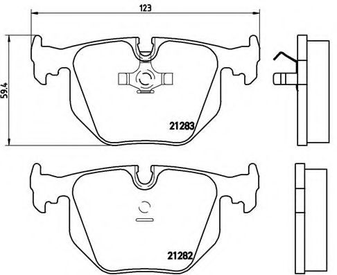 Тормозные колодки BREMBO P 06 016