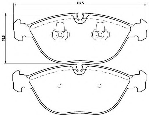 Тормозные колодки BREMBO P 06 019