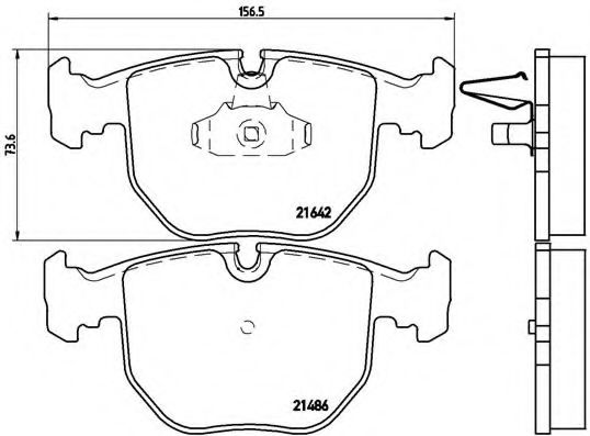 Тормозные колодки BREMBO P 06 021