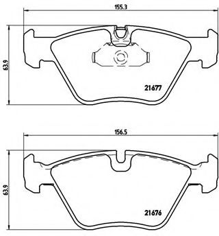Тормозные колодки BREMBO P 06 022