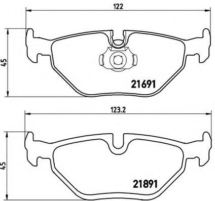 Тормозные колодки BREMBO P 06 023
