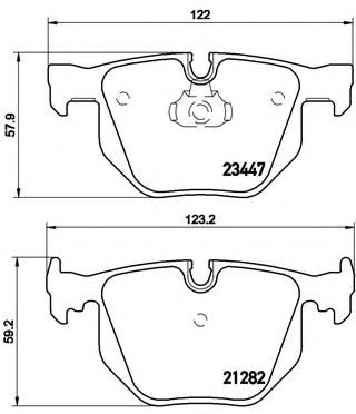 Тормозные колодки BREMBO P 06 029