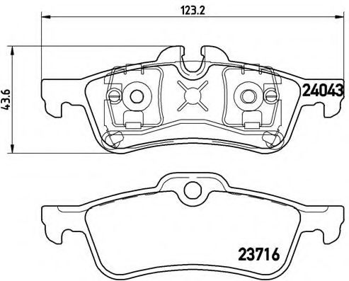 Тормозные колодки BREMBO P 06 032