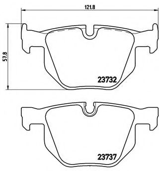 Тормозные колодки BREMBO P 06 033