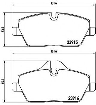Тормозные колодки BREMBO P 06 034