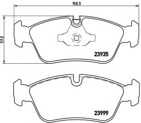 Тормозные колодки BREMBO P 06 035