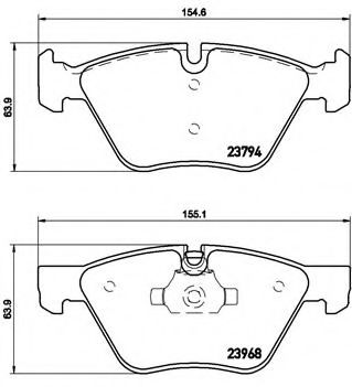 Тормозные колодки BREMBO P 06 036