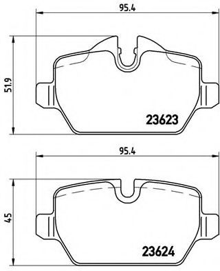 Тормозные колодки BREMBO P 06 037