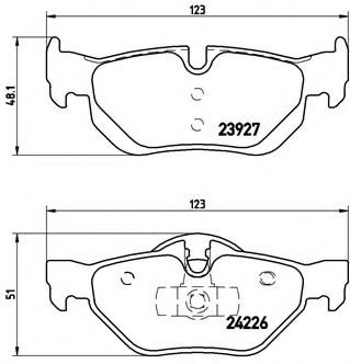Тормозные колодки BREMBO P 06 038