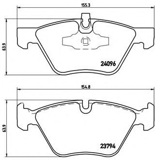 Тормозные колодки BREMBO P 06 040