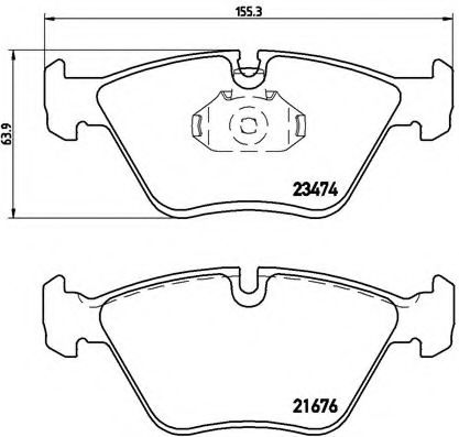Тормозные колодки BREMBO P 06 042