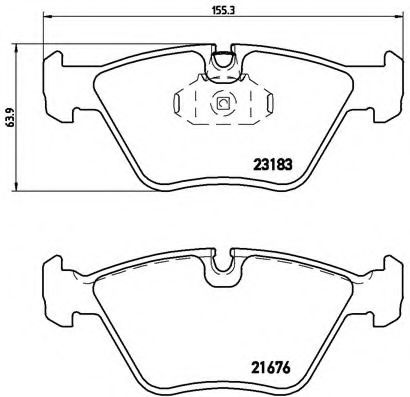 Тормозные колодки BREMBO P 06 043