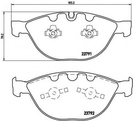 Тормозные колодки BREMBO P 06 047