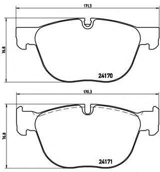 Тормозные колодки BREMBO P 06 049