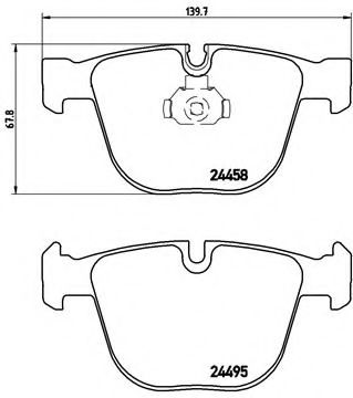 Тормозные колодки BREMBO P 06 050