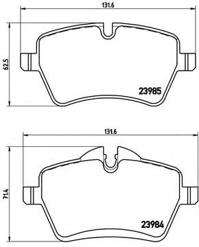 Тормозные колодки BREMBO P 06 051