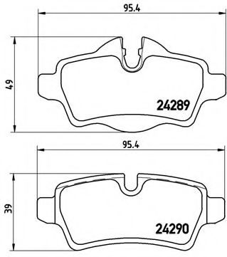 Тормозные колодки BREMBO P 06 052