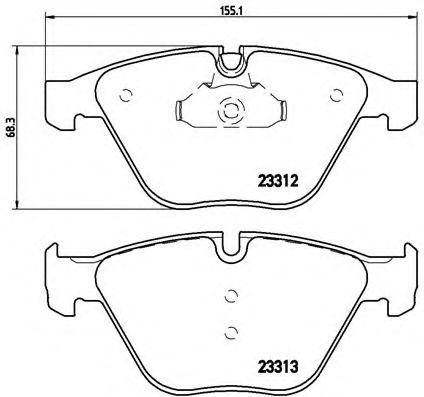 Тормозные колодки BREMBO P 06 054