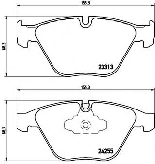 Тормозные колодки BREMBO P 06 055