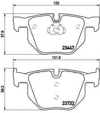Тормозные колодки BREMBO P 06 056