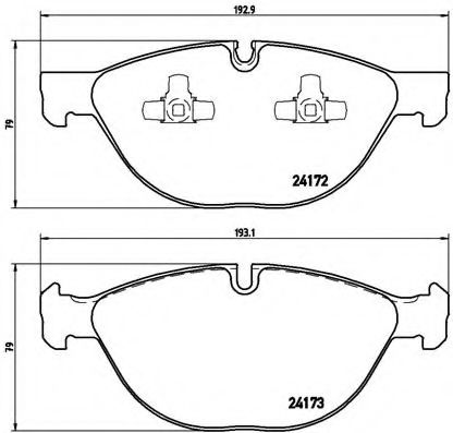 Тормозные колодки BREMBO P 06 058